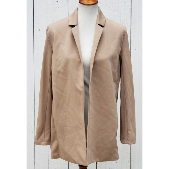 $298 Eileen Fisher Women Beige Bramble Notch Collar Ponte Jacket Blazer Sz PS - Picture 11 of 13